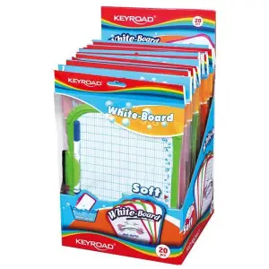 Tabliczka suchościerlana KEYROAD Mini dla dzieci z markerem A4 mix kolorów-627307