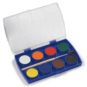 Farby akwarelowe KEYROAD zawieszka z pędzelkiem 8 kolorów-627538