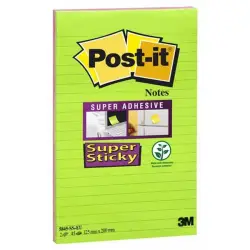 Karteczki POST-IT Super Sticky XXXL w linię (5845- SS), 127x203mm, 2x45 kart., paleta marrakesz-628284