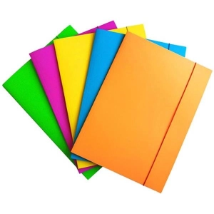 Teczka z gumką OFFICE PRODUCTS A4 lakier fluo mix kolorów-628033