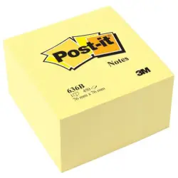 Karteczki POST-IT 636B 76x76mm 1x450 kart. żółta-630143