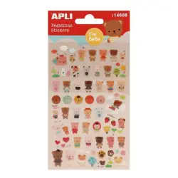 Naklejki APLI Bears wypukłe mix kolorów-630388