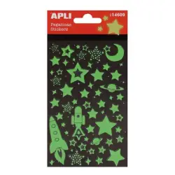 Naklejki APLI Stars świecące w nocy zielone-630389