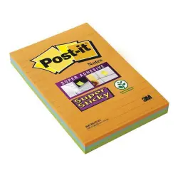 Karteczki POST-IT Super sticky XXL w linię (4645-3SSAN ) 101x152mm 3x45 kart. paleta bankok-630949