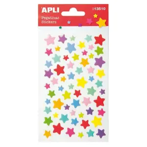 Naklejki APLI Stars wypukłe mix kolorów-630395