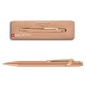 Długopis CARAN D'ACHE 849 Brut Rose M w pudełku różowe złoto-630521