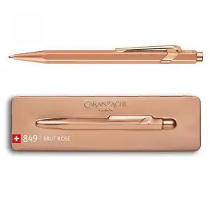Długopis CARAN D'ACHE 849 Brut Rose M w pudełku różowe złoto-630528