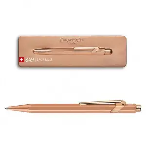 Długopis CARAN D'ACHE 849 Brut Rose M w pudełku różowe złoto-630532