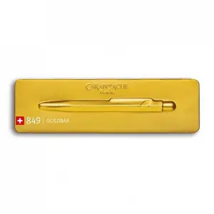 Długopis CARAN D'ACHE 849 Goldbar M w pudełku złoty-630536