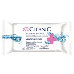 Chusteczki odświeżające CLEANIC Antybacterial 15szt. białe-634943