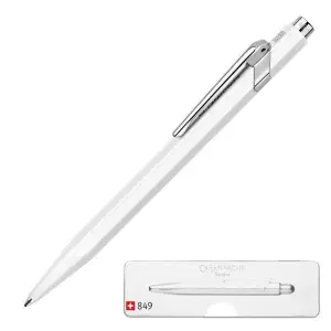 Długopis CARAN D'ACHE 849 Pop Line Fluo M w pudełku biały-634610
