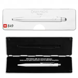 Długopis CARAN D'ACHE 849 Pop Line Fluo M w pudełku biały-634612