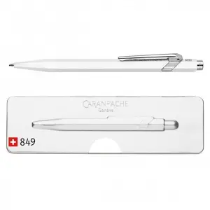 Długopis CARAN D'ACHE 849 Pop Line Fluo M w pudełku biały-634613