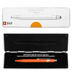 Długopis CARAN D'ACHE 849 Pop Line Fluo M w pudełku pomarańczowy-634623