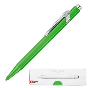 Długopis CARAN D'ACHE 849 Pop Line Fluo M w pudełku zielony-634638