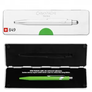 Długopis CARAN D'ACHE 849 Pop Line Fluo M w pudełku zielony-634640