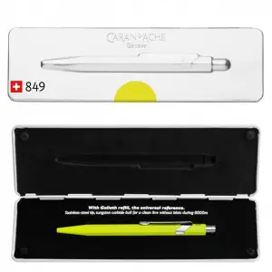 Długopis CARAN D'ACHE 849 Pop Line Fluo M w pudełku żółty-634644