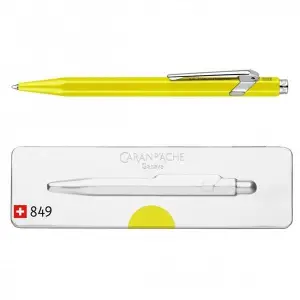 Długopis CARAN D'ACHE 849 Pop Line Fluo M w pudełku żółty-634645