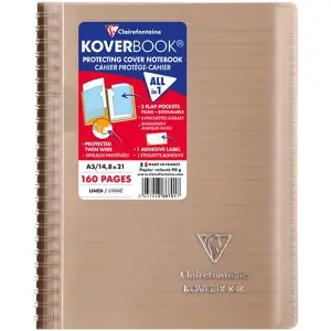 Kołonotatnik CLAIREFONTAINE Koverbook w linię 80 kart. 148x21cm mix kolorów-662274