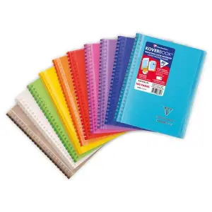 Kołonotatnik CLAIREFONTAINE Koverbook w linię 80 kart. 148x21cm mix kolorów-662282
