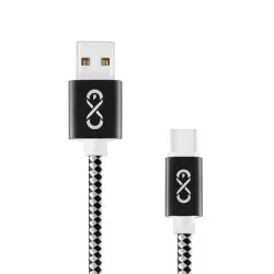 Kabel USB 2.0 do USB-C EXC Diamond 1,5m czarny/szary-671206