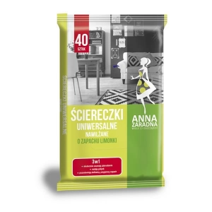 Ściereczki nawilżane ANNA ZARADNA uniwersalne o zapachu limonki 40 szt.-671360