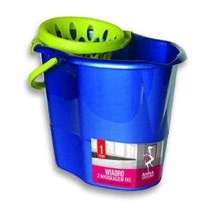 Wiadro ANNA ZARADNA z wyciskaczem premium 14 l niebieskie 1 szt.-671405