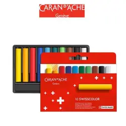 Kredki CARAN D'ACHE woskowe Swisscolor kartonowe pudełko 10 szt.-672048