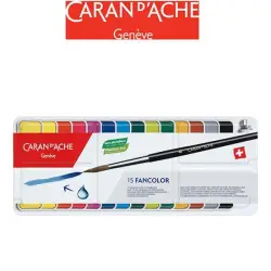 Farby CARAN D'ACHE Gouache Fancolor Cakes 15 szt.-672059