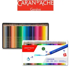 Kredki CARAN D'ACHE Fancolor metalowe pudełko 40 szt.-672073