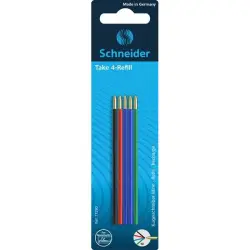 Wkład do długopisów SCHNEIDER TAKE 4 M 5szt. blister mix kolorów-678699