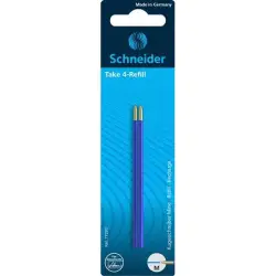 Wkład do długopisów SCHNEIDER TAKE 4 M 2szt. blister niebieski-678705