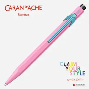 Długopis CARAN D'ACHE 849 Claim Your Style Ed2 Hibiscus Pink M w pudełku różowy-678616