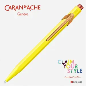 Długopis CARAN D'ACHE 849 Claim Your Style Ed2 Canary Yellow M w pudełku żółty-678630