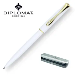 Długopis DIPLOMAT Traveller biały/złoty-679081