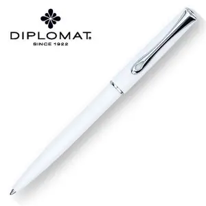 Długopis DIPLOMAT Traveller biały/chromowany-679083