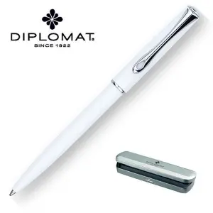 Długopis DIPLOMAT Traveller biały/chromowany-679085