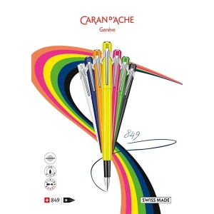 Pióro wieczne CARAN D'ACHE 849 F niebieskie-679211