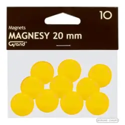 Magnesy GRAND 20mm - żółte op.10 130-1691-680256
