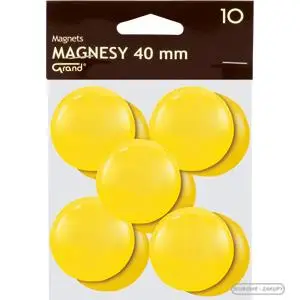 Magnesy GRAND 40mm - żółte op.10 130-1704-680209