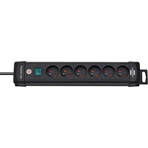 Listwa zasilająca BRENNENSTUHL PREMIUM-LINE 6 gniazd 3m z wył. zaczep czarna-680769
