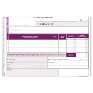 Druk MiP 203-3E Faktura dla podatników zwolnionych z VAT A5 (o+1k)-689475