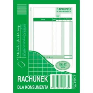 Druk MiP 262-5 Rachunek dla konsumenta A6 80 kartek-689512