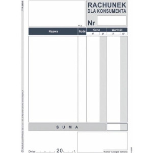Druk MiP 263-5 Rachunek dla konsumenta A6 offset-689515