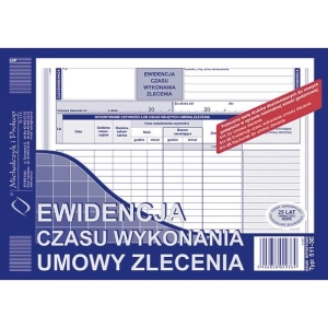 Druk MiP 511-3E Ewidencja czasu wykonania zlecenia A5 offset-689684