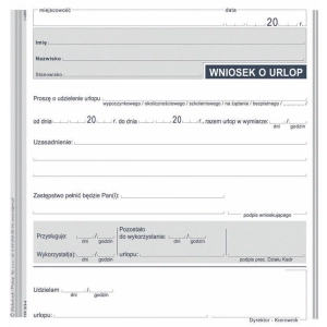 Druk MiP 513-4 WU Wniosek o udz.urlopu 23 A5-689691