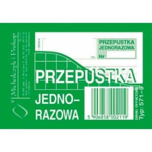 Druk MiP 571-9 PJ Przepustka jednorazowa A7-689724