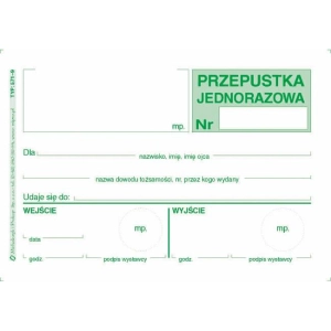 Druk MiP 571-9 PJ Przepustka jednorazowa A7-689725