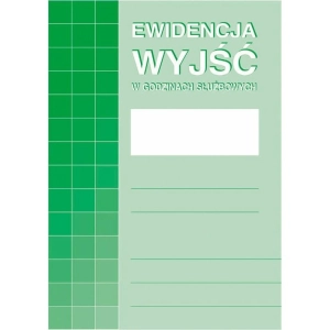 Druk MiP 574-1 Ewidencja wyjść w godz.służbowych A4 32str.-689728