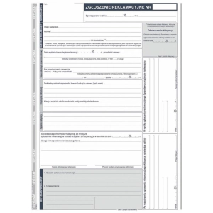 Druk MiP 601-1 Zgłoszenie reklamacji A4 40 kartek-689733